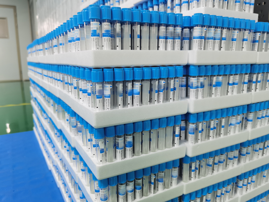 CE phê duyệt ống đông Natri Citrate xanh Blue Top Glass / pet