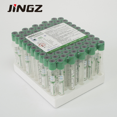 Ống chân không lấy mẫu máu bằng ống lithium Heparin màu xanh lá cây dùng một lần