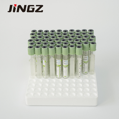 ISO9001 Ống lấy mẫu máu có nắp màu xanh lá cây nhạt 13 × 75mm
