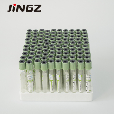 ISO9001 Ống lấy mẫu máu có nắp màu xanh lá cây nhạt 13 × 75mm