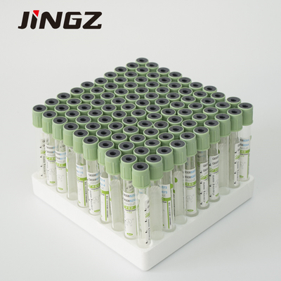 Ống 13 * 75mm natri Heparin màu xanh lá cây trên cùng