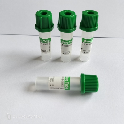 8 * 45mm Lithium Heparin Mini ống xanh Micro không chân không ống với ống