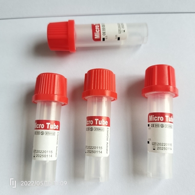 Không có chất phụ gia ống nhỏ màu đỏ 0,5 ml ống thu máu trẻ em