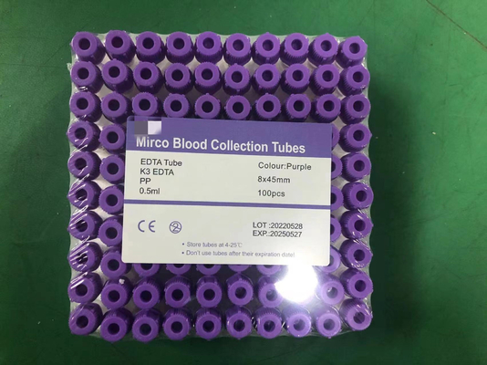 Tiệt trùng bằng bức xạ Edta chứa ống 0,1ml Ống phòng thí nghiệm nhi khoa