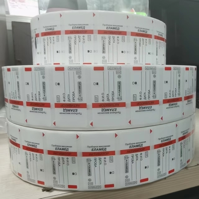 Nhãn ống máu tự dính Nhãn ống phim Polypropylene Nhãn ống