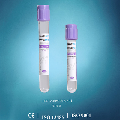 Được CE phê duyệt Ống K2 EDTA Ống lấy máu chân không dùng một lần Ống 13 * 75mm