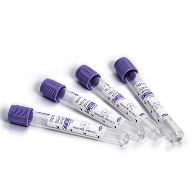 Ống K3 / K2 EDTA Ống hoa oải hương Bộ sưu tập máu chân không Ống nhựa thủy tinh 0,5-10ml