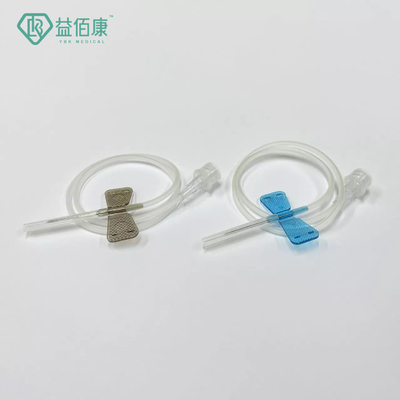 Bộ tĩnh mạch da đầu bướm 20g-25g Bộ sưu tập máu có cánh màu xanh đen xanh lá cây