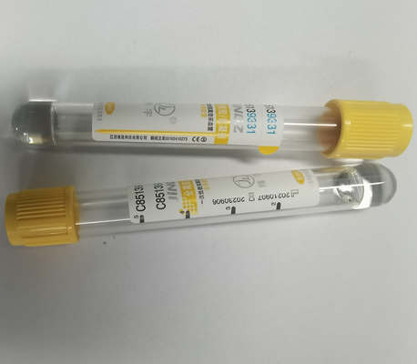 Ống tách huyết thanh hàng đầu PET Gold 6ml Máy hút sữa kích hoạt khe 13 * 100mm