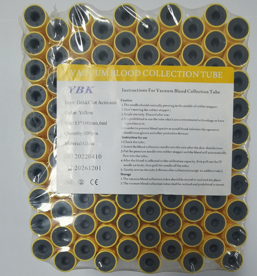 Y tế 4ml Gel Clot Activator Tube Chai lấy máu chân không13 * 75mm