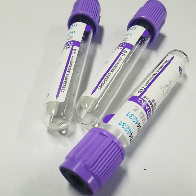 Ống hút máu EDTA chân không nắp màu tím Ống nghiệm nhựa K3 EDTA 3.2mg / ml