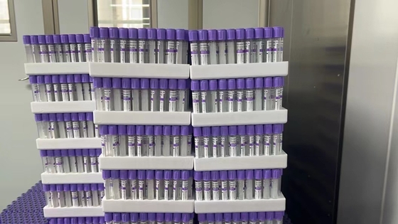 Bộ sưu tập máu chân không nắp hoa oải hương K3 K2 Ống nhựa thủy tinh EDTA 0,5-10ml