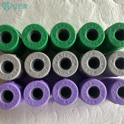 SAFEVAC Nắp ống máu loại kín có nút cao su Đường kính 13mm được lắp ráp