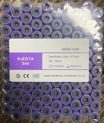 Ống EDTA tiệt trùng bằng bức xạ để lấy máu Nồng độ phụ gia 3,2mg / Ml