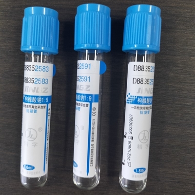 Nhìn xanh Sodium Citrate ống thu máu với kính - 13 x 75 mm