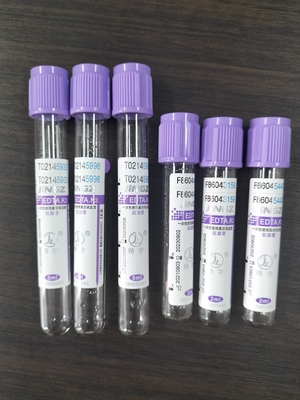 16 * 100mm đường kính K2 ống EDTA với dung lượng 1ml-10ml nhựa / thủy tinh