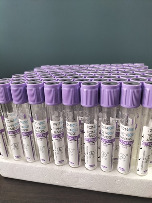 CE được phê duyệt K2 EDTA ống màu tím đầu nắp ống thu máu y tế loại 1ml-10ml