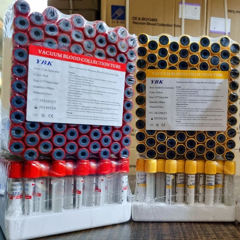 Các ống lấy mẫu máu chân không có màu đỏ vàng xanh lục xanh đen tím