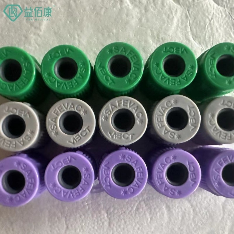 SAFEVAC Nắp ống máu loại kín có nút cao su Đường kính 13mm được lắp ráp